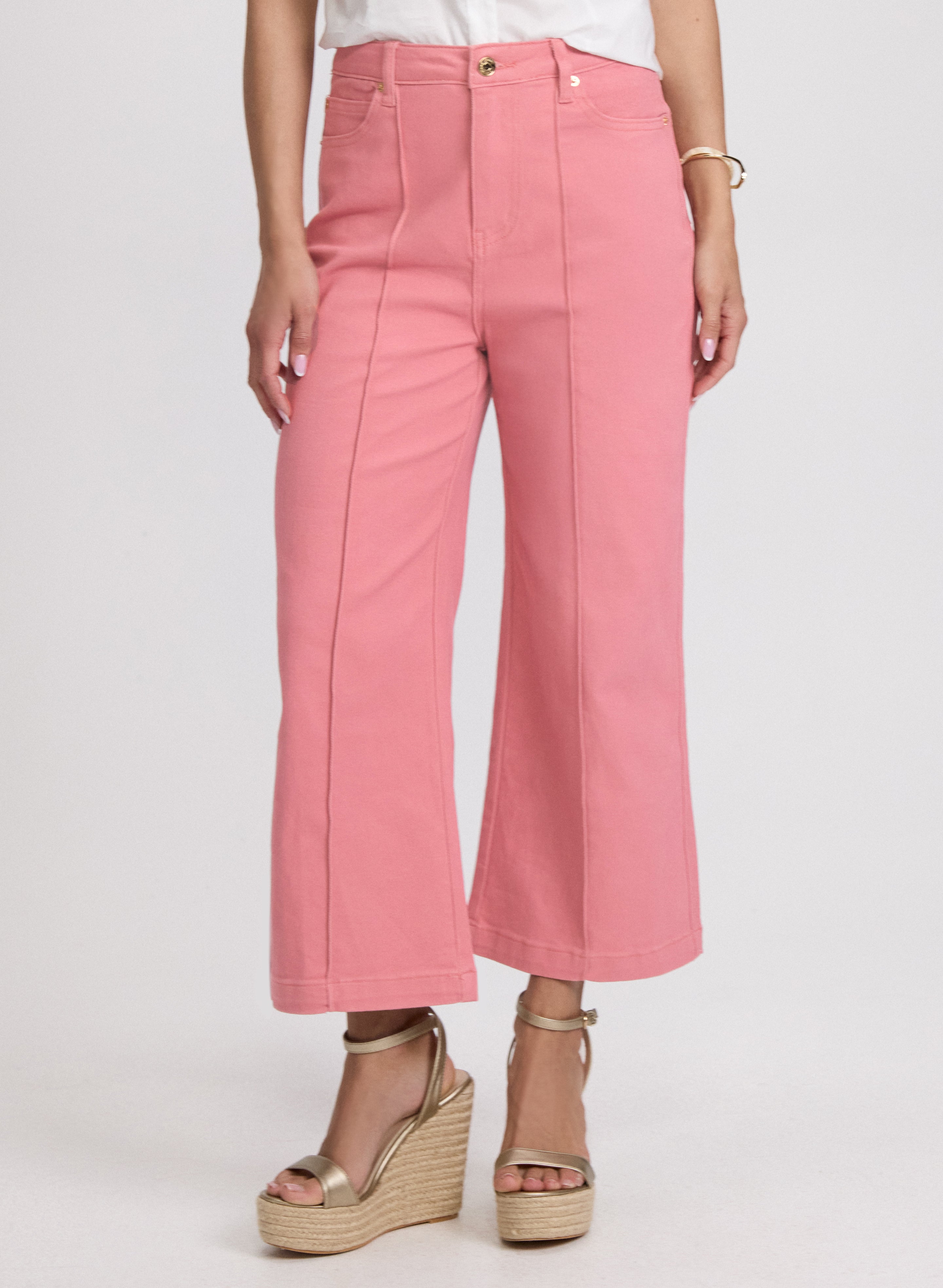 Women's High Waist Cropped Flare Jeans - Vintage 70s Style Denim Pants for Casual Outfits & Streetwear Fashion