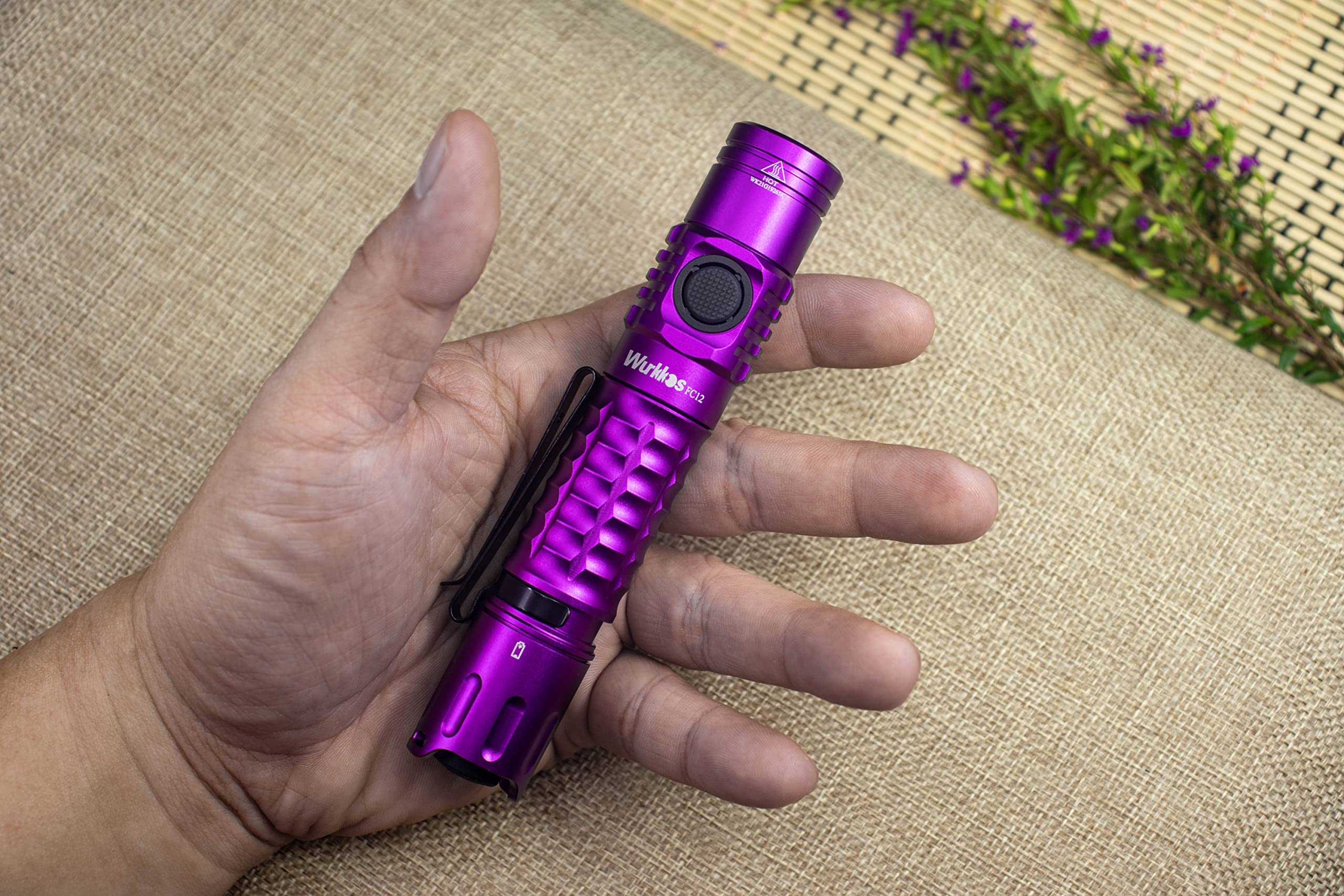 Wurkkos 2000 Lumen Tactical Flashlight - Super Bright Rechargeable LED Flashlight with 345m Beam Distance, Dual Switch & IPX8 Waterproof - Perfect for Camping, Hiking, Emergency Survival & Outdoor Adventures