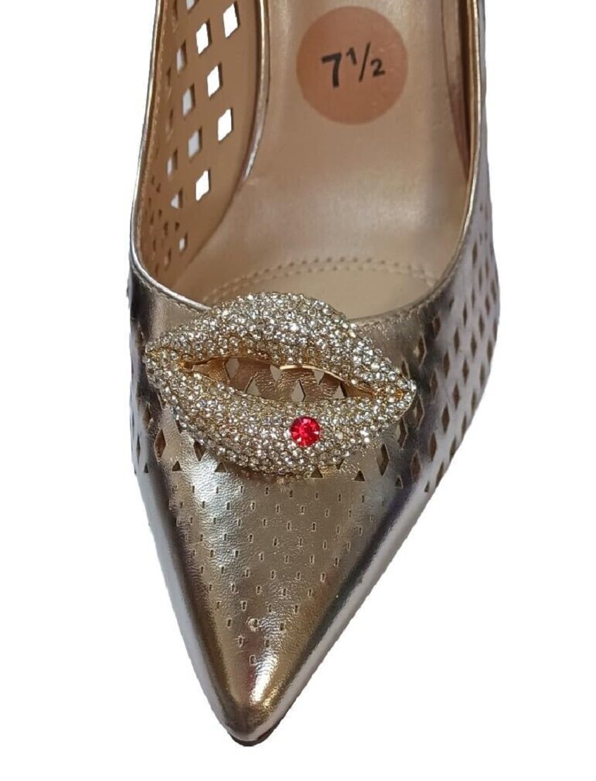 Gold Rhinestone Shoe Clips (2 Pcs) - Elegant Shoe Accessories for Women - Perfect for Weddings, Parties & Special Occasions