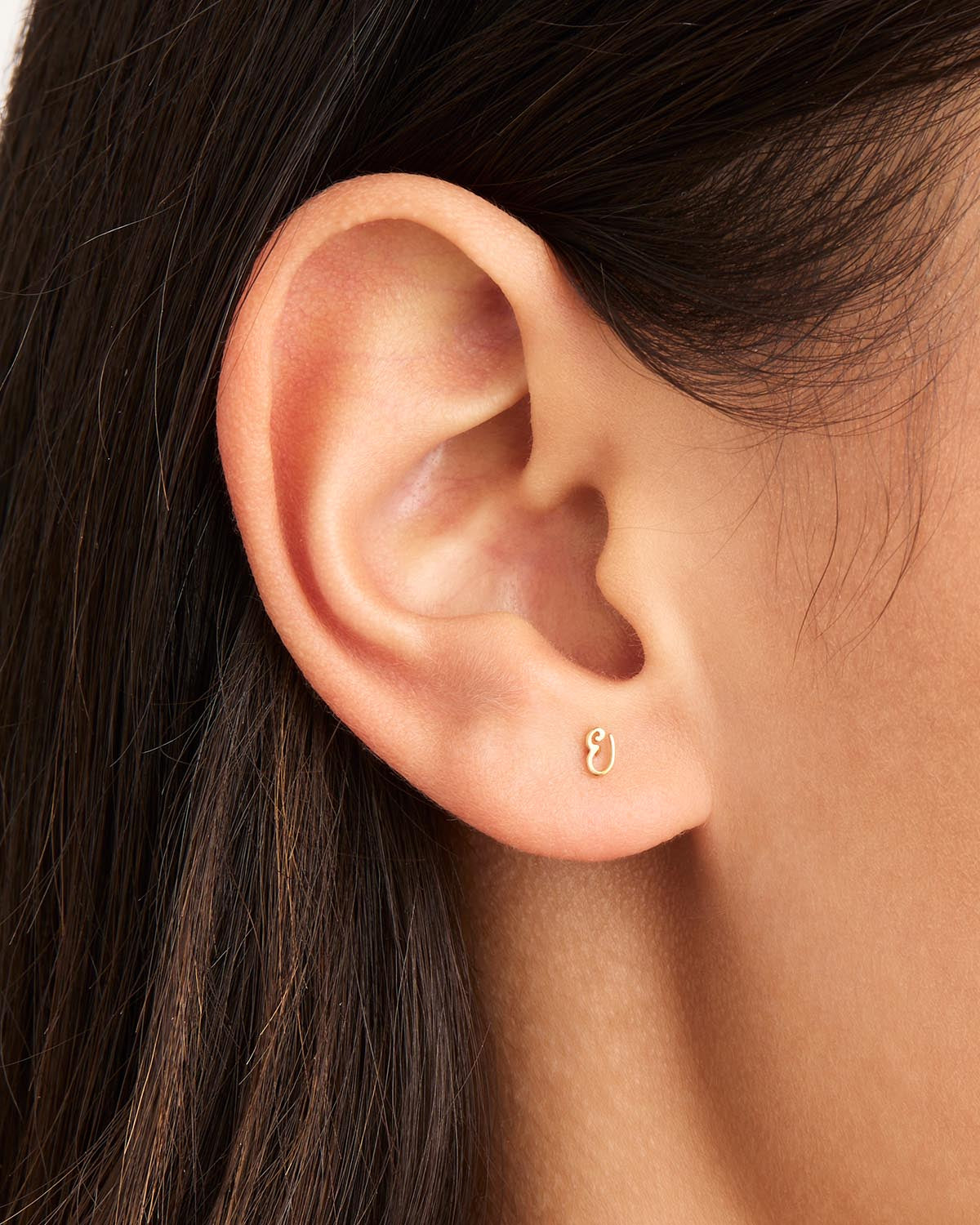 14K Solid Gold Love Letter Earrings - Dainty Romantic Jewelry for Women - Perfect Gift for Anniversary, Valentine's Day & Everyday Wear