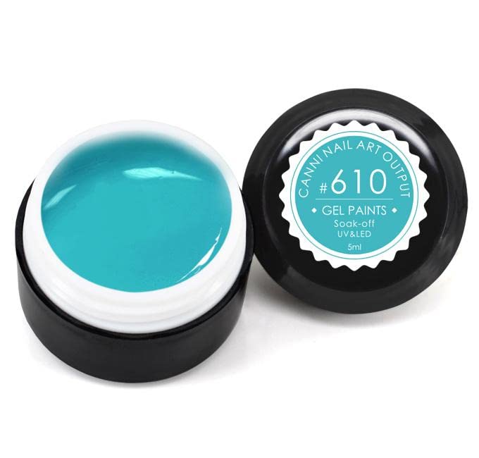 CANNI 5ml UV Gel Nail Polish - Soak Off Gel Paint for Nail Art, Solid Colors Gel Lacquer, Long Lasting Nail Varnish (Color 610) - Perfect for Salon, Home Manicure & Nail Extensions