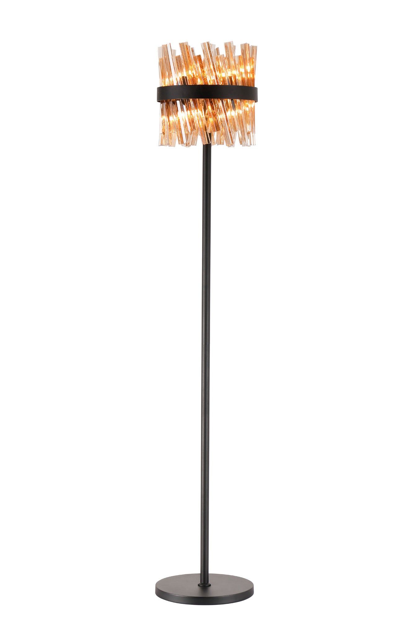 Bellina 8Lt Floor Lamp - Brass, Nickel & Black Finish Options | Modern Standing Light for Living Room, Bedroom & Office Decor