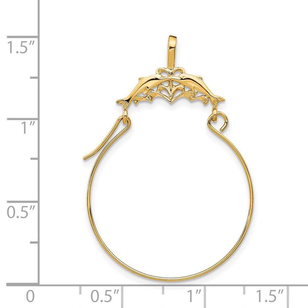 14K Yellow Gold Dolphin Charm Pendant Necklace - Elegant Black Bow Design for Women - Perfect for Gifts, Beach Parties & Everyday Wear