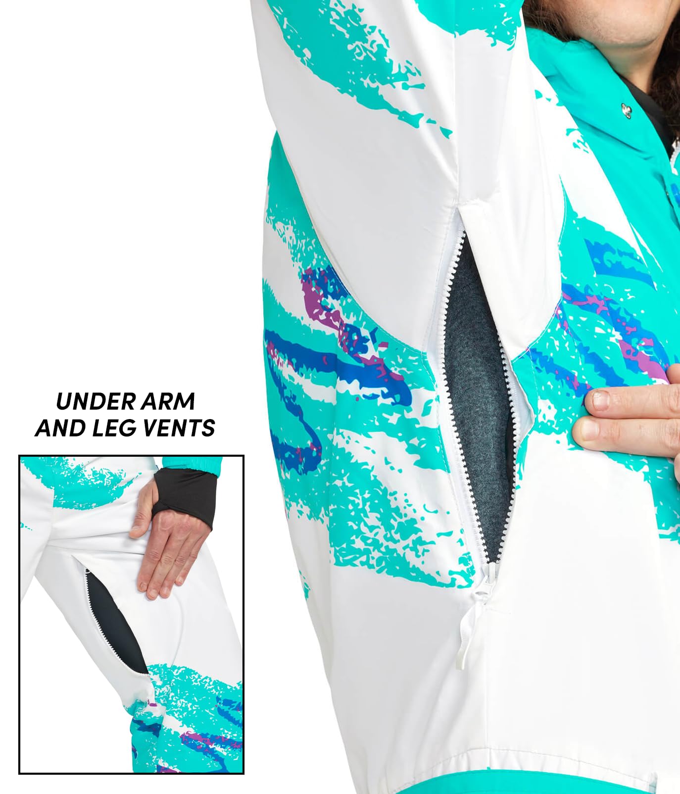 Retro Snow Suits for Men - Warm & Stylish One-Piece Ski Suit | Tipsy Elves Winter Wear - Perfect for Skiing, Snowboarding & Cold Weather Adventures