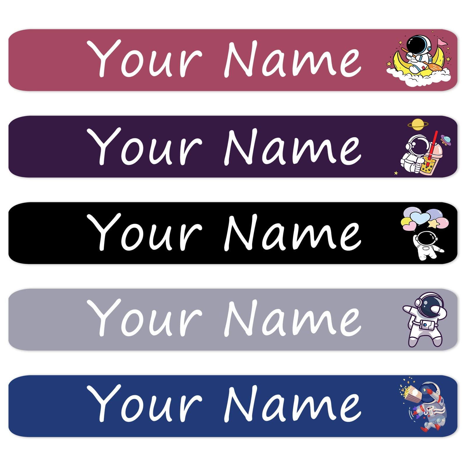Custom Name Stickers for Kids - 100PCS Waterproof Labels for School & Daycare - Perfect for Water Bottles & Stationery