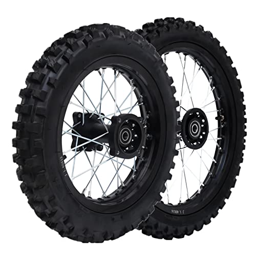 60/100-14 + 80/100-12 Front Rear Tire Rim Wheel