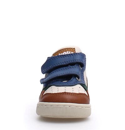 Falcotto Kids' Klip Fashion Sneakers for Boys and Girls - Cognac & Milk Color - Comfortable & Stylish for School, Play & Everyday Wear