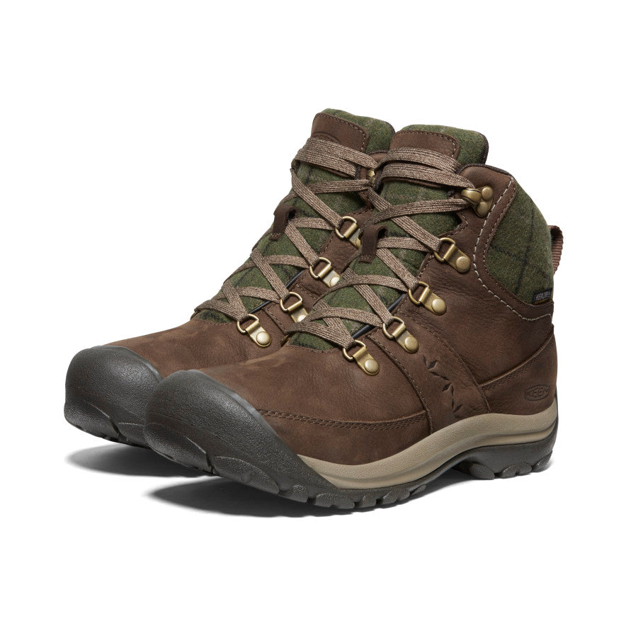 Women's Kaci III Waterproof Winter Boots - Dark Earth/Green Plaid | Warm & Comfortable for Snow, Rain & Cold Weather Hiking
