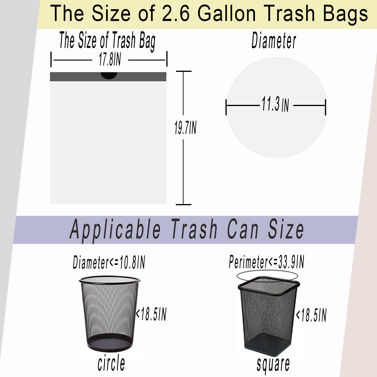 8 Gallon Drawstring Trash Bags - 90 Count Small Garbage Bags for Kitchen, Bathroom, Office & Outdoor Use - Heavy Duty Waste Disposal Solution