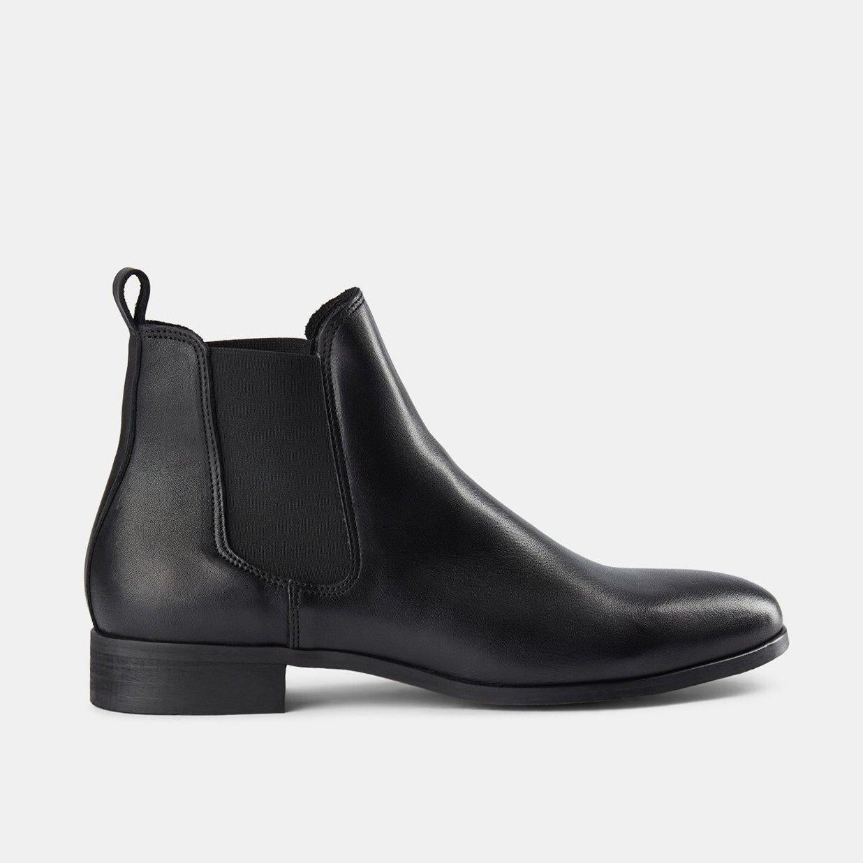 Arnie Chelsea Boots for Men - Waterproof Leather Ankle Boots (Black) - Perfect for Casual Wear, Work & Outdoor Activities