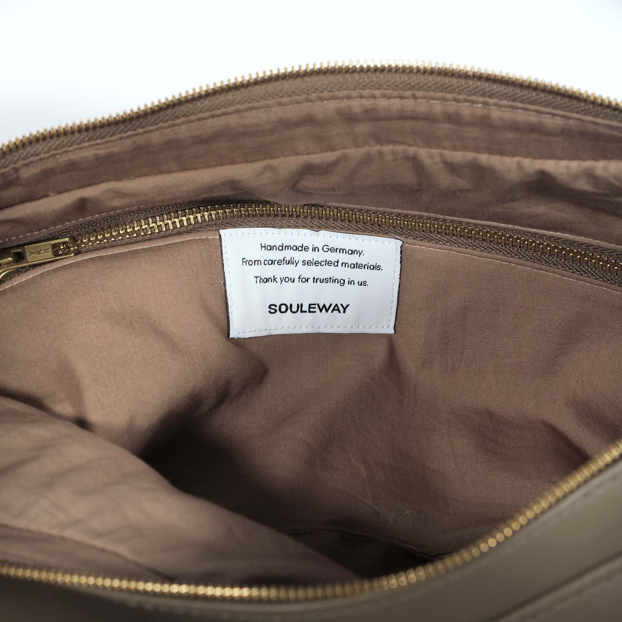 Oleatex Vegan Olive Leather Half Moon Crossbody Bag - Mocha Brown | Eco-Friendly Fashion for Women | Perfect for Work, Travel & Everyday Use