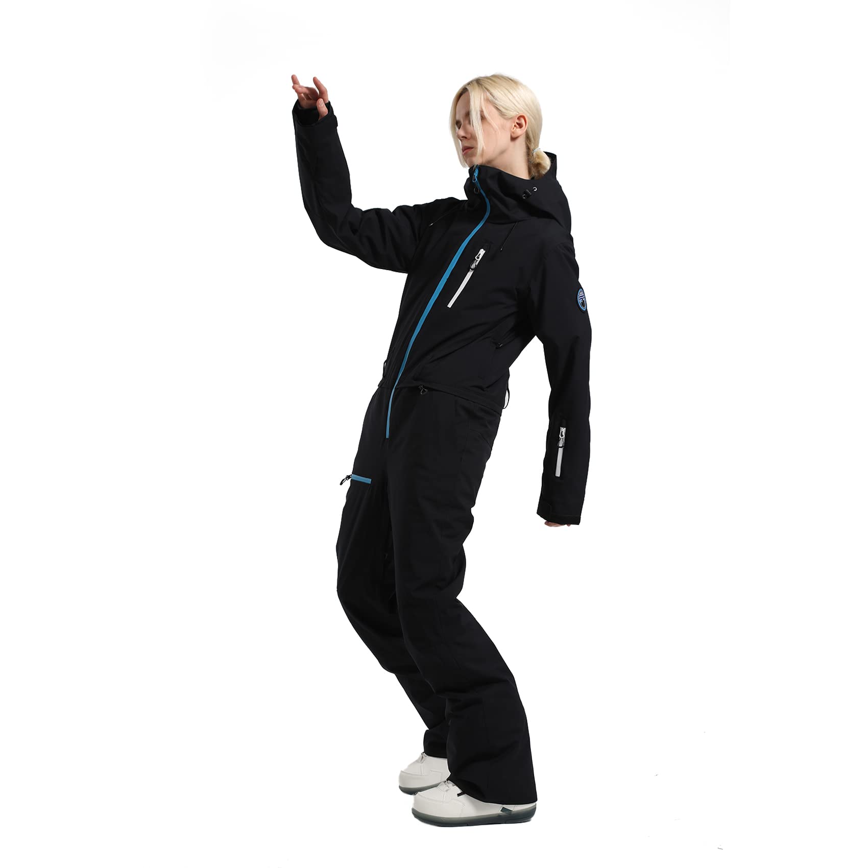 Waterproof Windproof Insulated Women's One-Piece Ski Suit - Winter Snowsuit for Skiing, Snowboarding & Outdoor Snow Sports