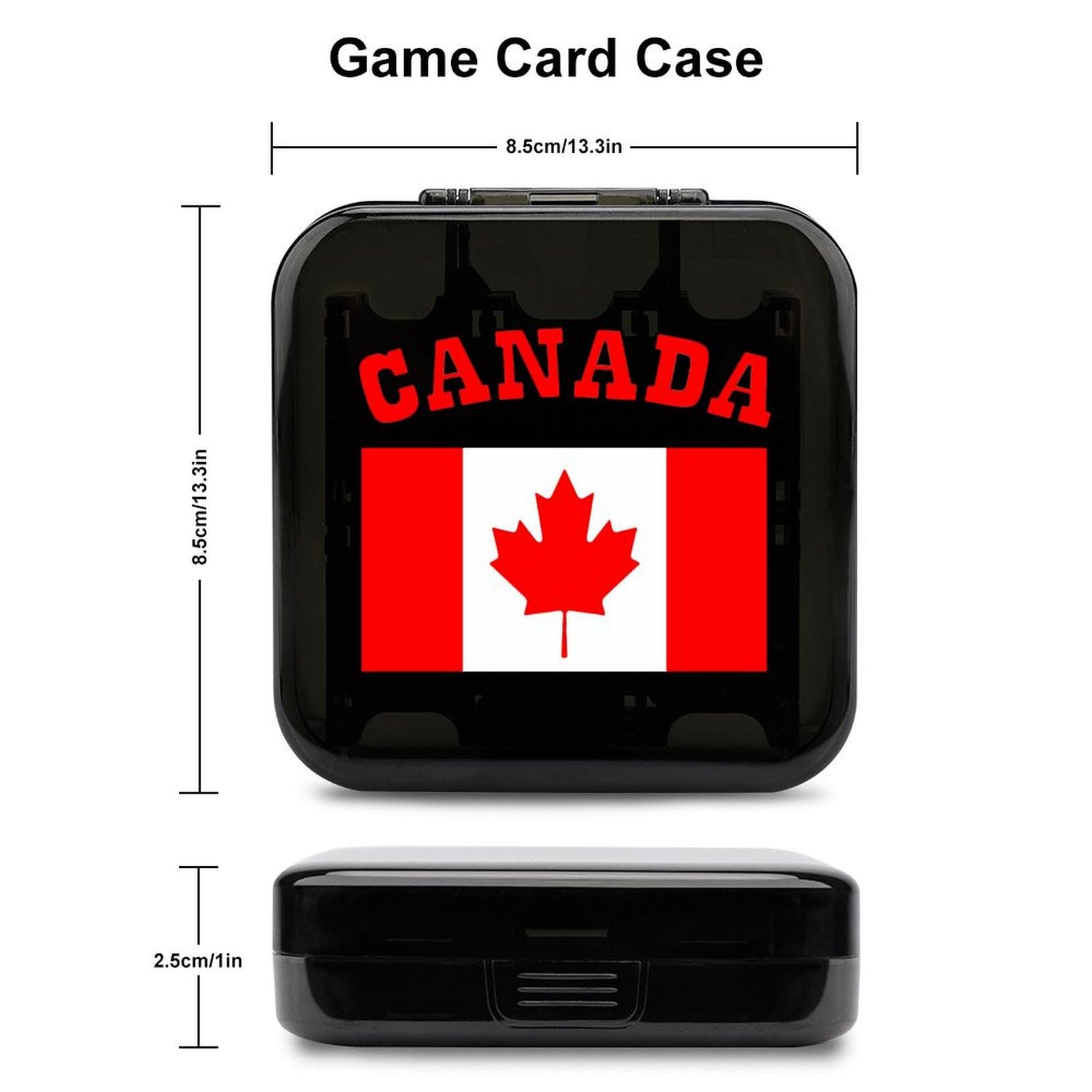 Canada Maple Leaf Funny Game Card Case - 24 Slot Card Storage Box Holder for Collectible Trading Cards | Perfect for MTG, Pokemon & Yu-Gi-Oh Card Games