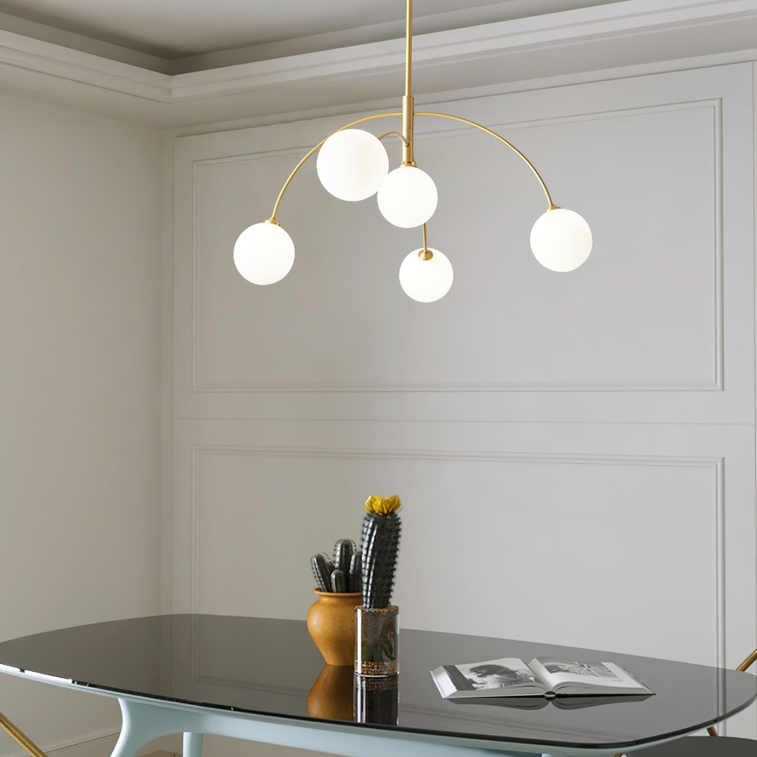 Elegant Fellows Chandelier - Modern Crystal Ceiling Light Fixture for Dining Room, Living Room & Bedroom | Perfect for Home Decor & Interior Design
