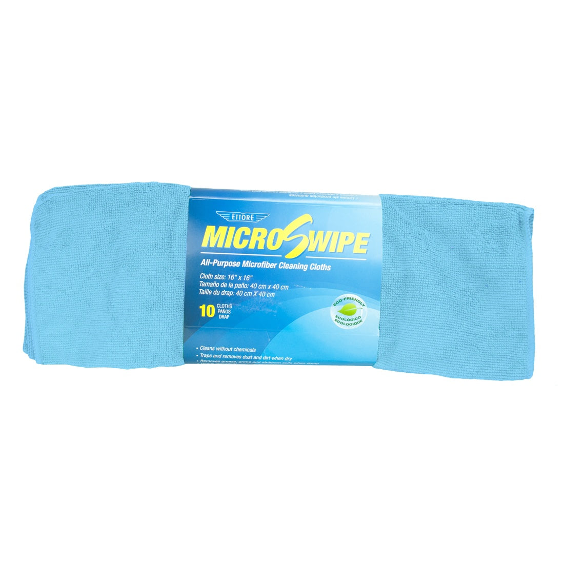 Ettore MicroSwipe Cleaning Towel - Premium Microfiber Cloth for Windows, Glass, and Mirrors - Streak-Free Cleaning for Home, Office, and Car Use