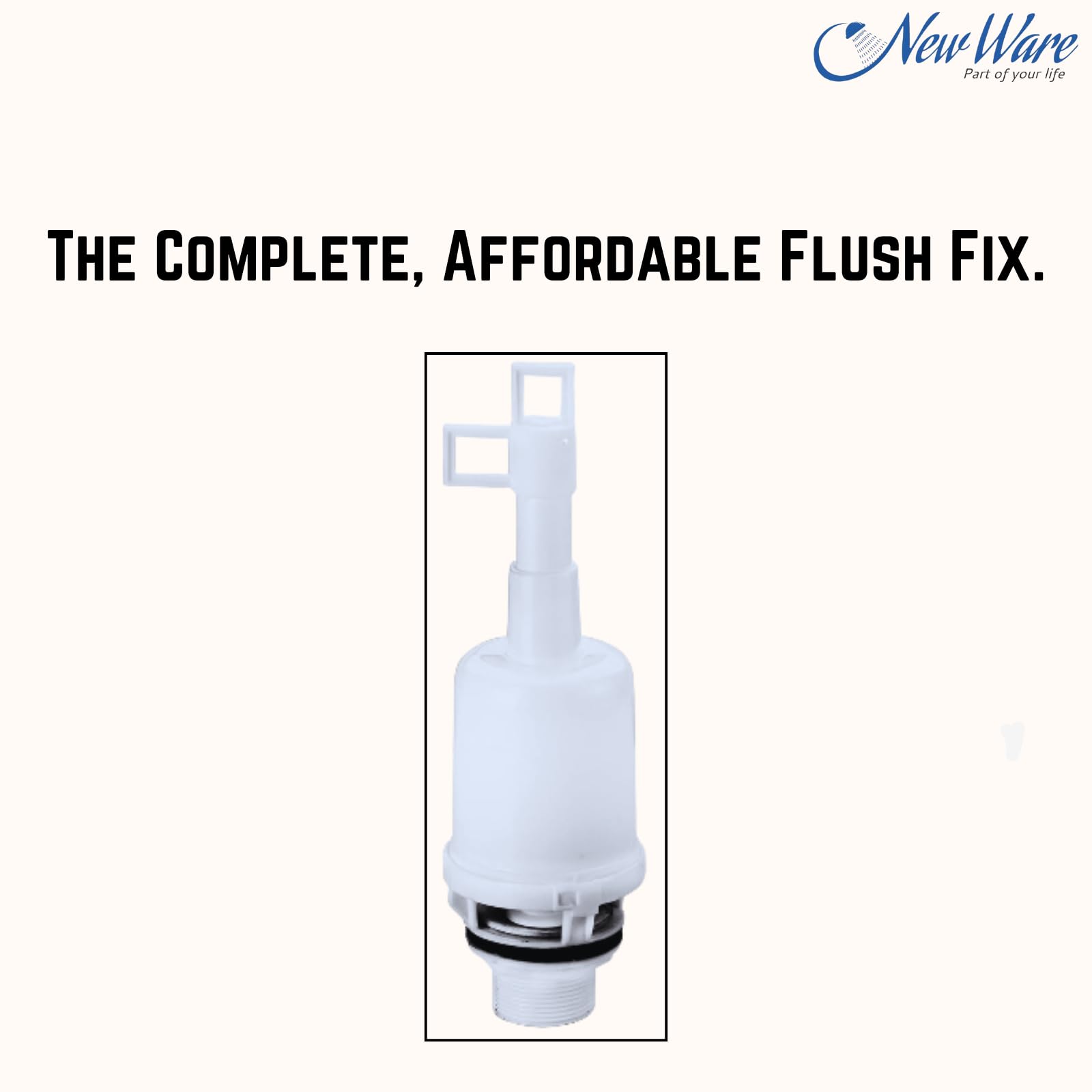 NEW WARE® PVC Syphon Flush Tank - White Water-Saving Toilet Flush Valve for Efficient & Quiet Bathroom Plumbing | Perfect for Home, RV & Commercial Use