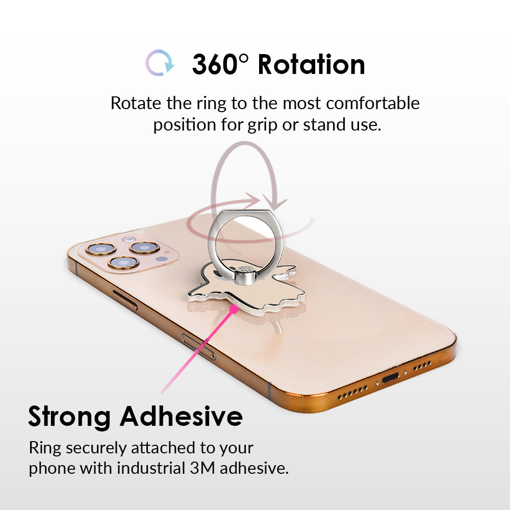 Ghosted Again Phone Ring Holder - Secure Grip for Smartphones - Perfect for Selfies, Videos & Hands-Free Use at Home, Work or Travel