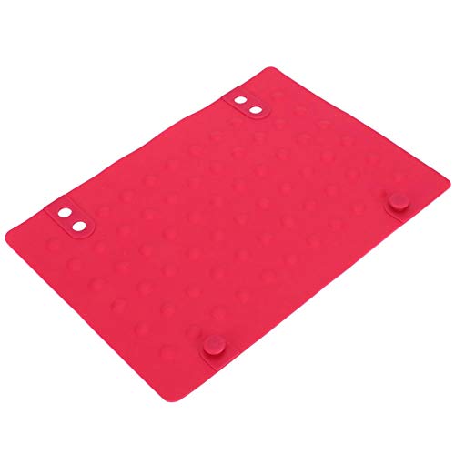 Heat-Resistant Silicone Hair Straightener Storage Pad with Buckle Design - Non-Toxic Insulated Mat for Flat Iron, Curling Iron & Hair Styling Tools - Perfect for Salon, Bathroom & Travel Use