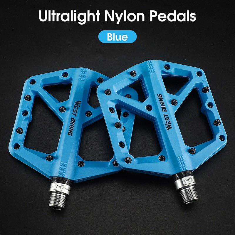 Anti-Slip Ultralight Nylon MTB Mountain Bike Pedals with Sealed Bearings - Durable Bicycle Accessories for Off-Road Cycling & Trail Riding