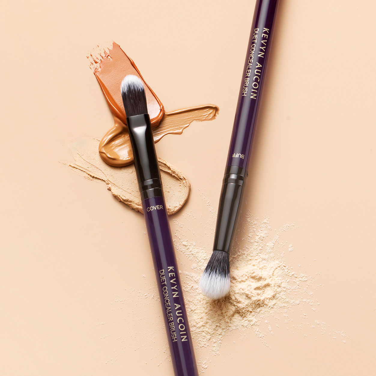 Professional Duet Concealer Brush - Dual-Ended Makeup Brush for Flawless Coverage & Blending | Perfect for Under Eyes, Blemishes & Contouring