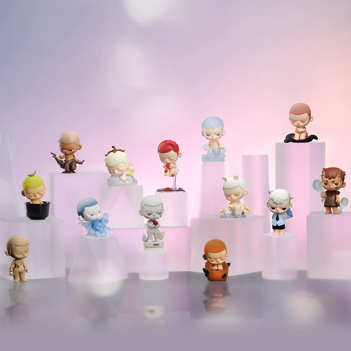 KUBO Breathing In Series Anime Figures - Set of 12 Collectible Display Figures for Home Decor, Office Desk & Anime Collection
