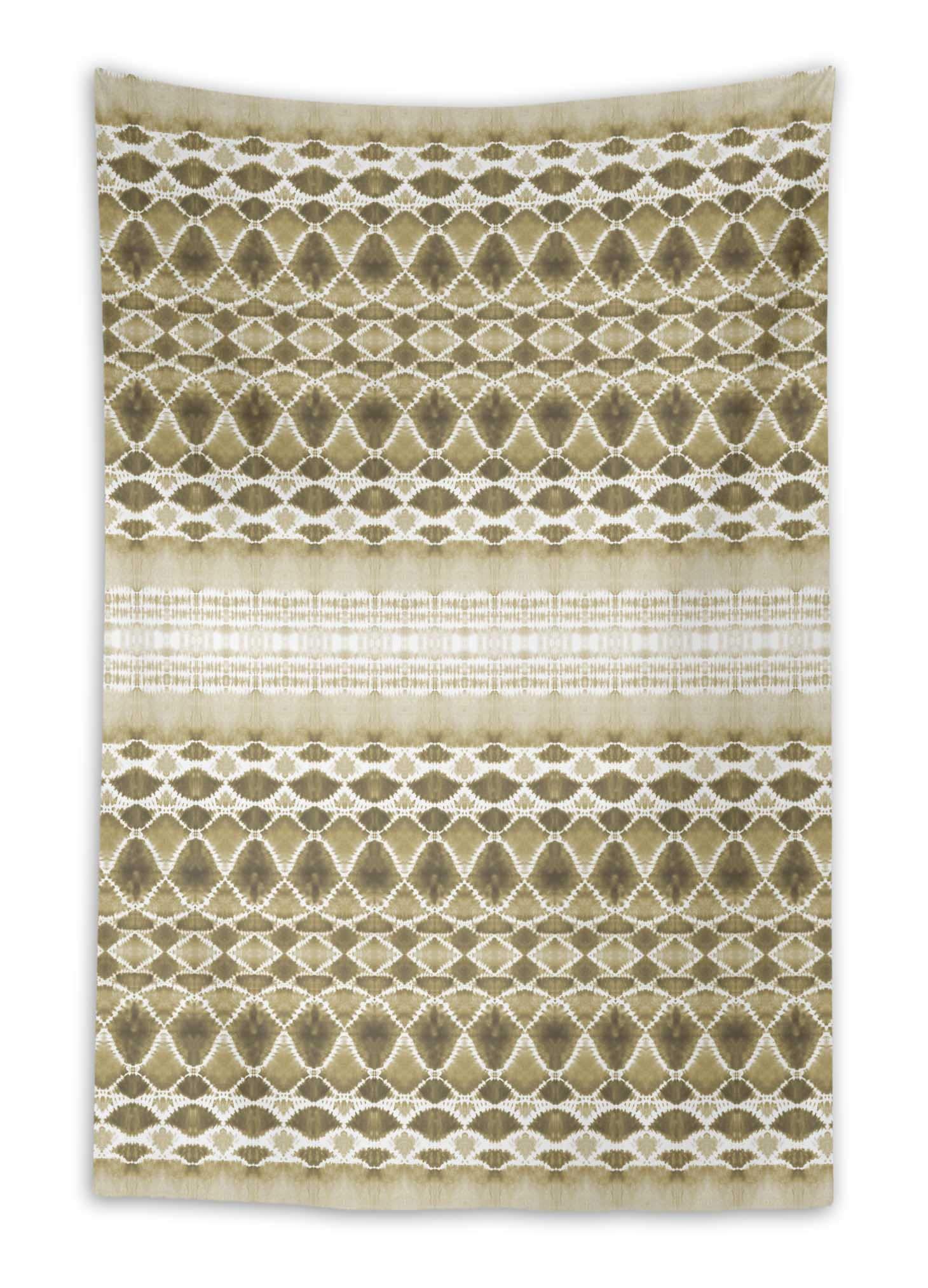 Bohemian Tribal Tie-Dye Wall Hanging Tapestry - 58x80 Inches Brown Home Decor for Bedroom, Living Room & Dorm | Handmade Cotton Boho Wall Art for Hippie Style, Meditation Space & Festival Decor