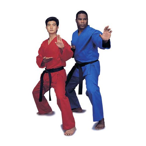 Premium 14oz Heavyweight Karate Gi Uniform in Red - Ideal for Martial Arts Training, Competitions & Dojo Practice