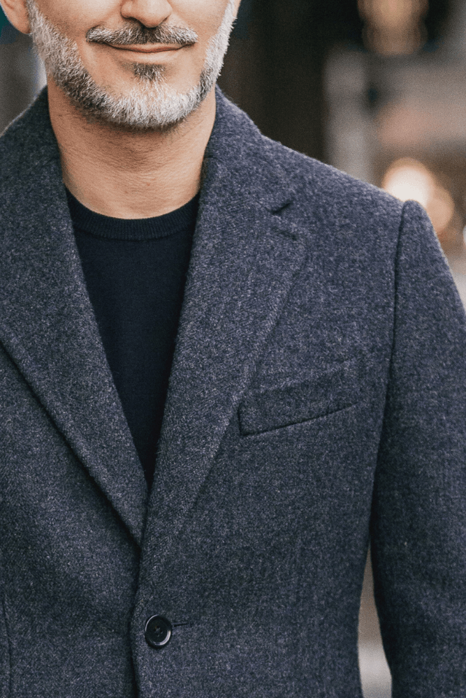 Premium Maxwell Coat - Charcoal English Wool Overcoat for Men | Classic Winter Trench Coat for Business & Formal Occasions