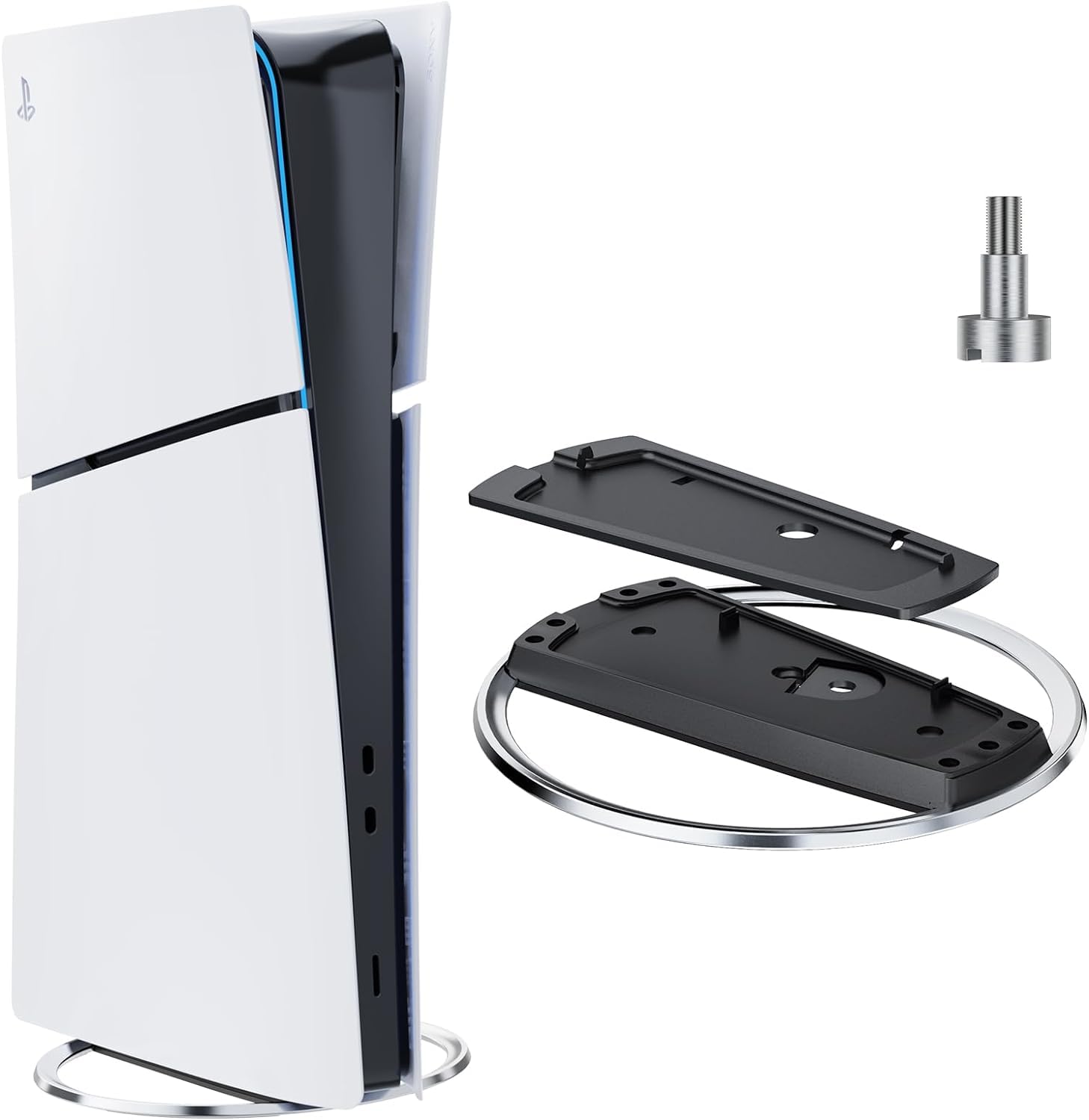 PlayStation 5 Slim Vertical Stand - Universal PS5 Console Holder for PS5 Slim & Regular Models, Digital Edition - Perfect for Gaming Setup & Living Room Organization
