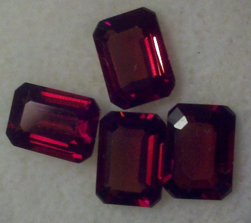 Wholesale Natural Genuine African Garnet Loose Stones - 6x4mm to 10x8mm Emerald Cut VVS Eye Clean January Birthstone for Jewelry Making, Engagement Rings & Healing Crystals