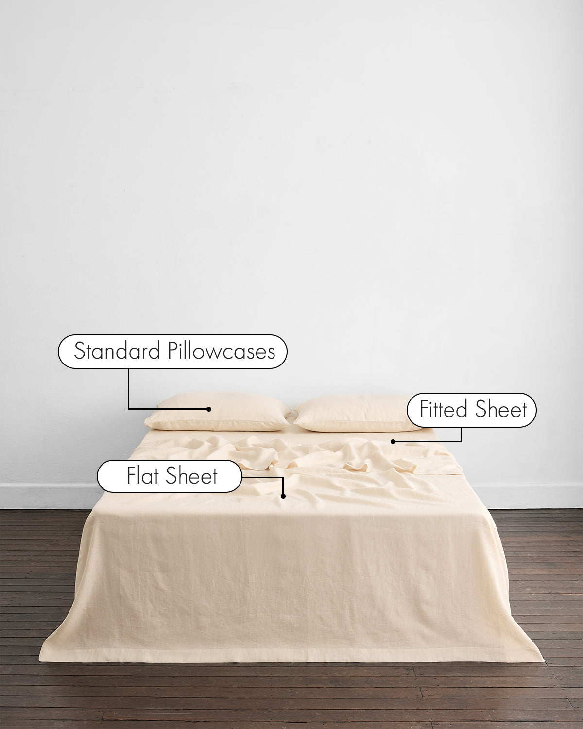 100% French Flax Linen Sheet Set - Breathable & Hypoallergenic Bedding for All Seasons | Perfect for Master Bedroom, Guest Room & Vacation Homes