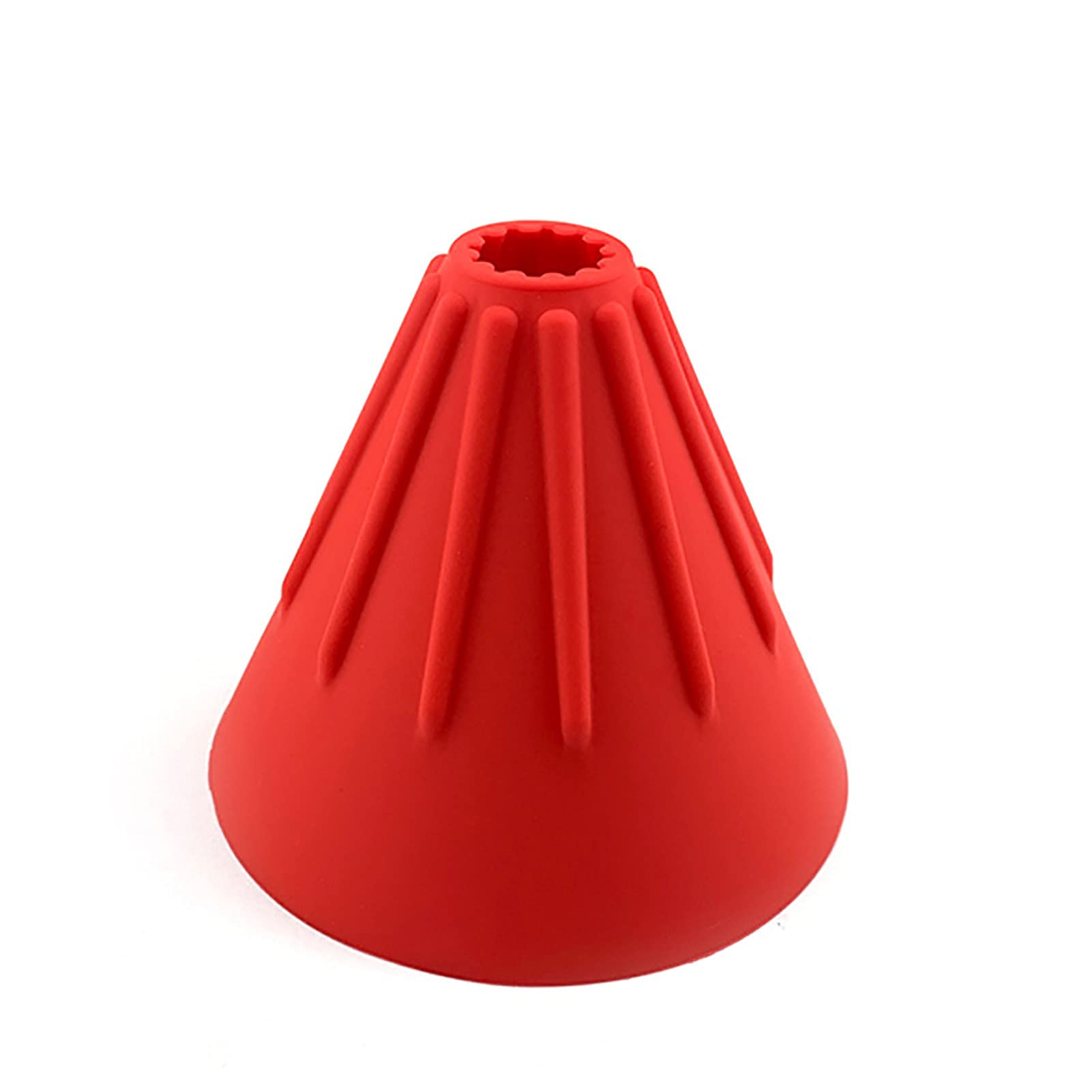 Reusable Silicone Coffee Filter - Hand-Pushed Foldable Funnel Cup for Drip Coffee | Perfect for Camping, Travel & Home Brewing (Red)