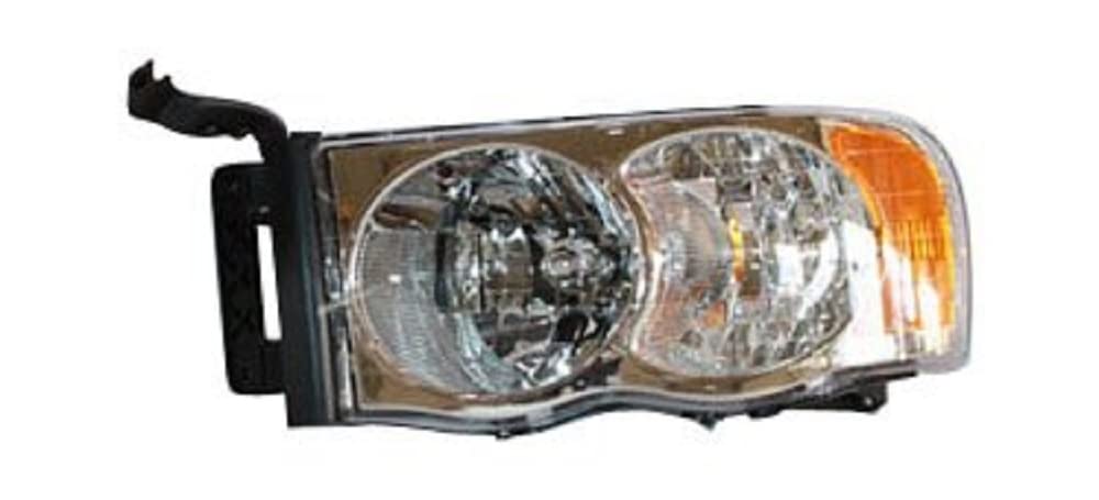 TYC Left Headlight Assembly Compatible with 2002-2004 Dodge Ram 1500 2500 3500 Pickup Truck - Replacement for Broken or Foggy Headlights, Perfect for Night Driving and Off-Road Adventures