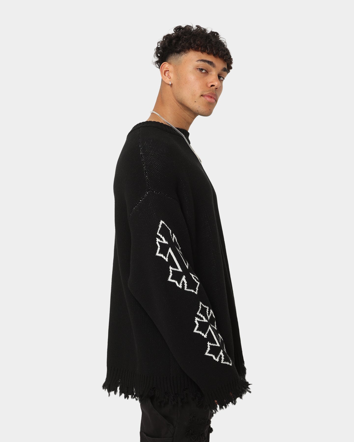 404 Destroyer Knit Sweater Black | Trendy Unisex Pullover for Men & Women | Perfect for Winter Fashion, Casual Outfits and Streetwear
