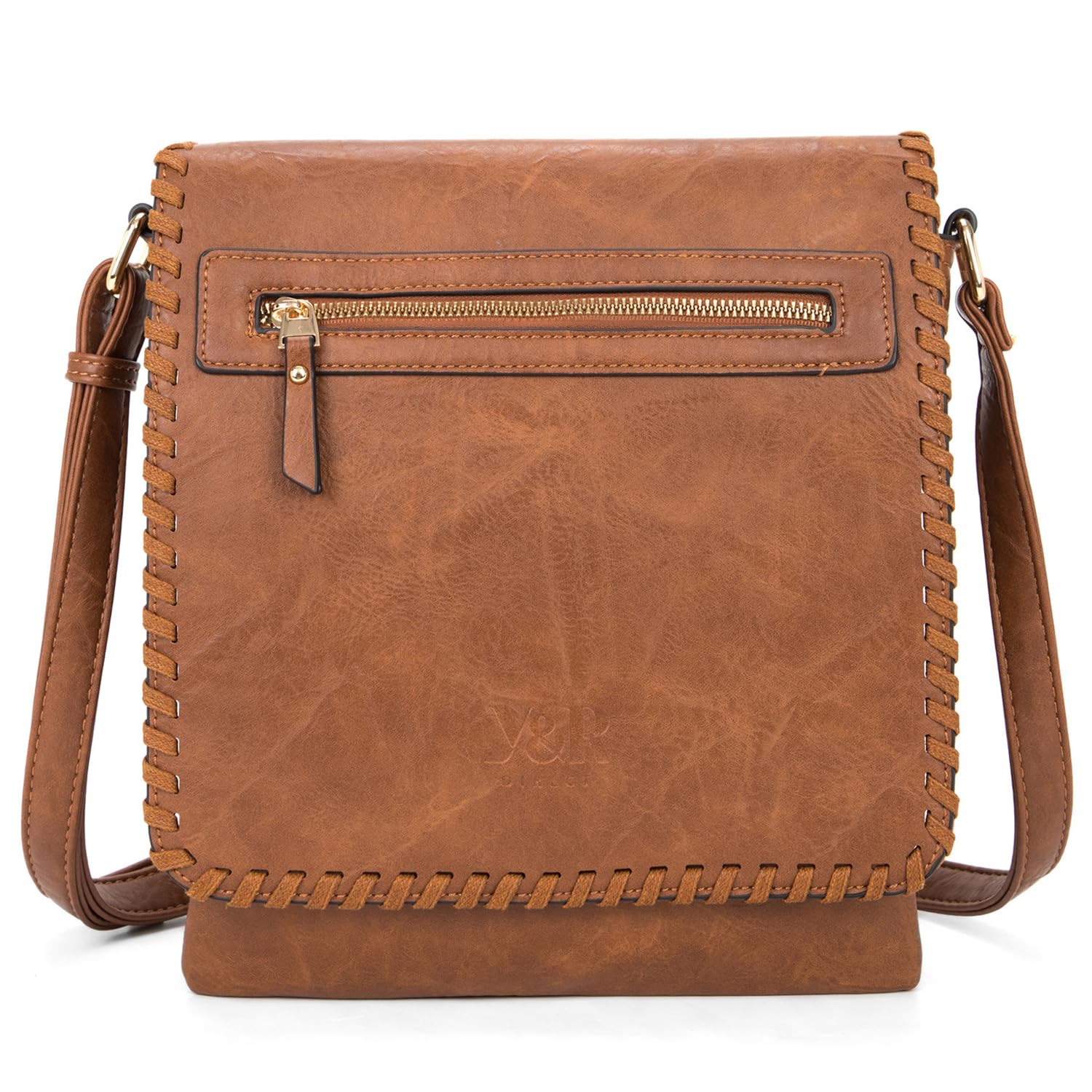 Y&R Direct Women's Crossbody Bag with Multiple Pockets - Soft Leather Adjustable Shoulder Purse for Everyday Use, Travel & Shopping