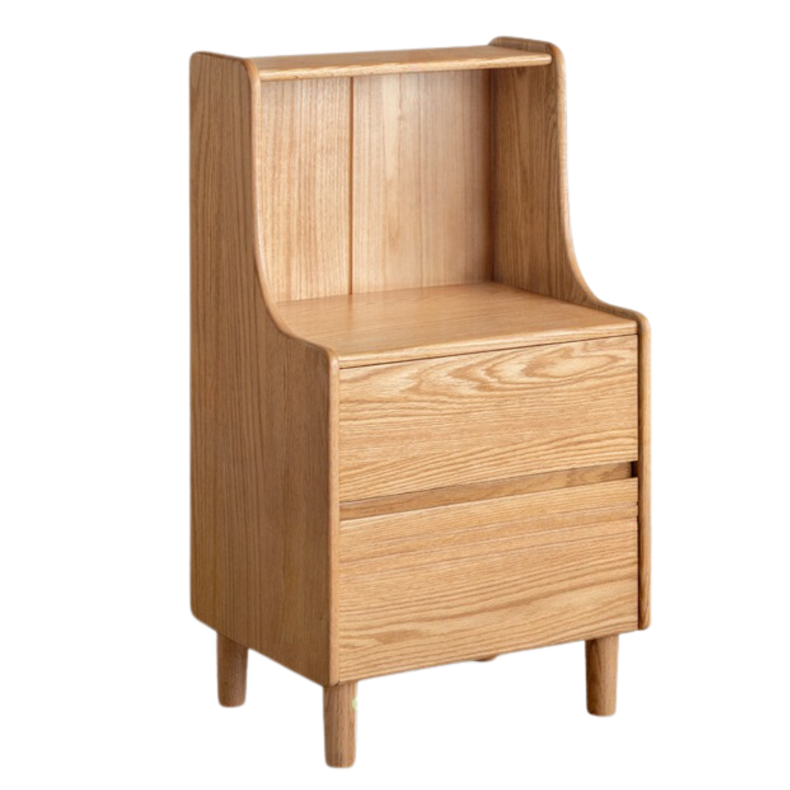 Solid Oak Wood Nightstand - Modern Bedside Table with Drawer for Bedroom, Living Room, or Guest Room - Durable & Stylish Furniture for Home Decor