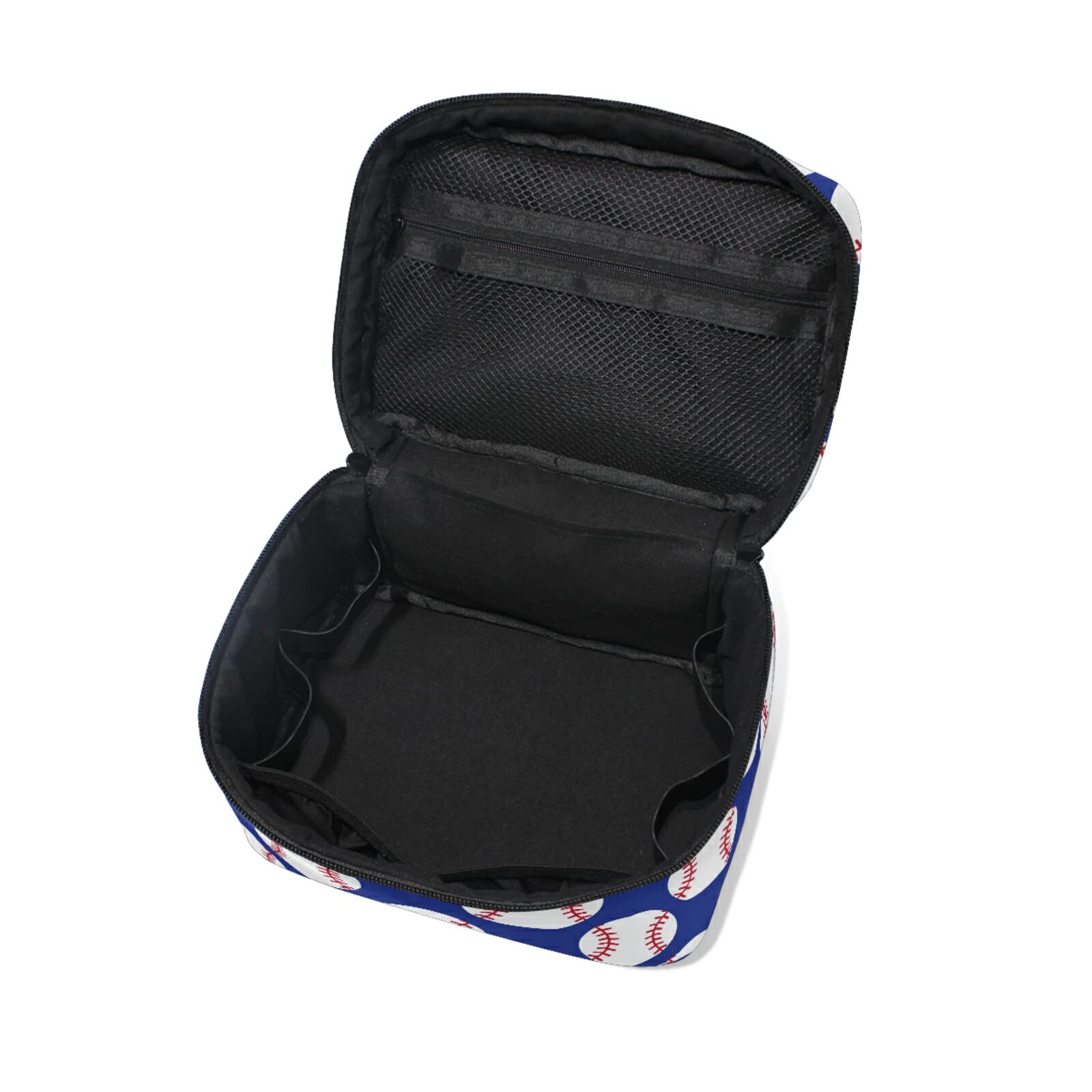 Art Sport Ball Baseball Makeup Bag for Women - Waterproof Cosmetic & Toiletry Travel Organizer - Perfect for Gym, Travel, and Daily Use