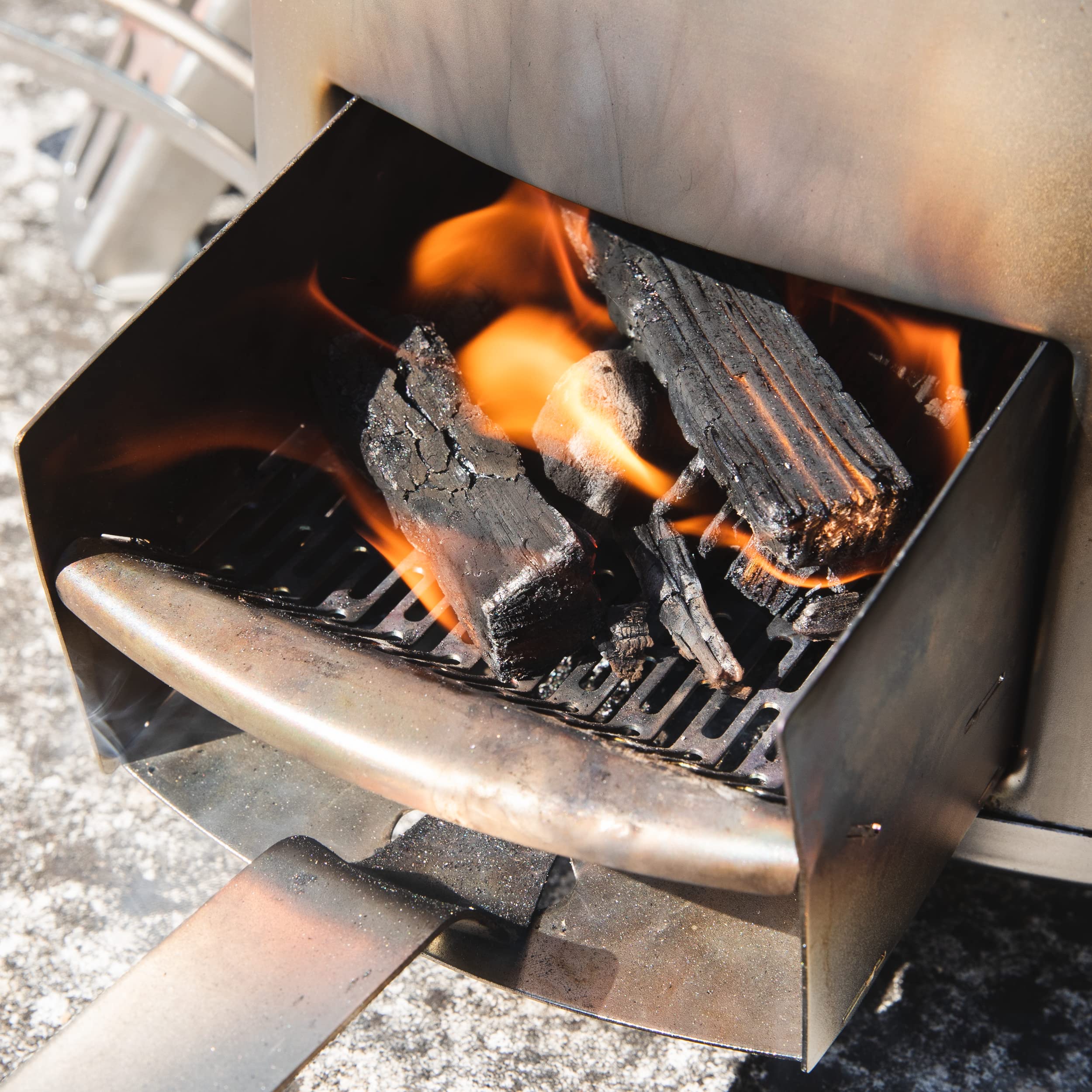 Gozney Roccbox Wood Burner 2.0 - Portable Wood-Fired Pizza Oven Attachment for Roccbox - Perfect for Outdoor Cooking, Backyard Parties & Camping