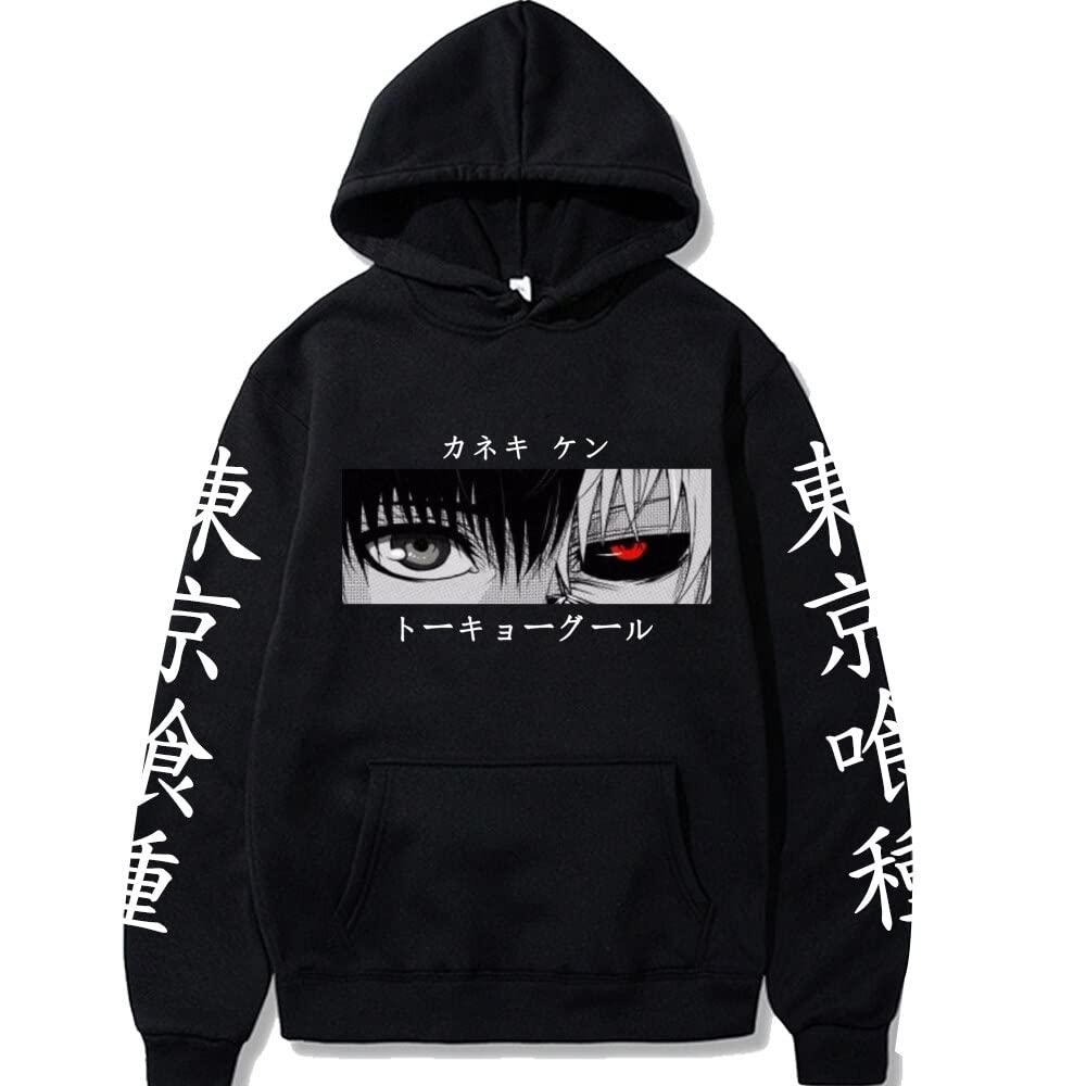 Tokyo Ghoul Anime Hoodie - Ken Kaneki Cosplay Pullover Sweatshirt for Men & Women | Graphic Print Casual Wear for Anime Fans & Conventions