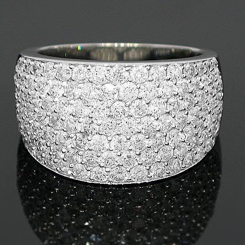 14K White Solid Gold Women's Diamond Wedding Ring Band - 2.79 Carat Total Weight | Elegant Bridal Jewelry for Engagement, Anniversary & Special Occasions