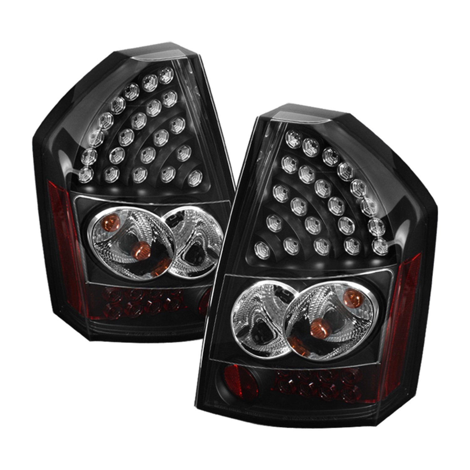 Spyder 5034373 LED Tail Lights for 2008-2010 Chrysler 300C - Black Smoke Lens - Direct Fit Replacement - Enhances Night Visibility & Style