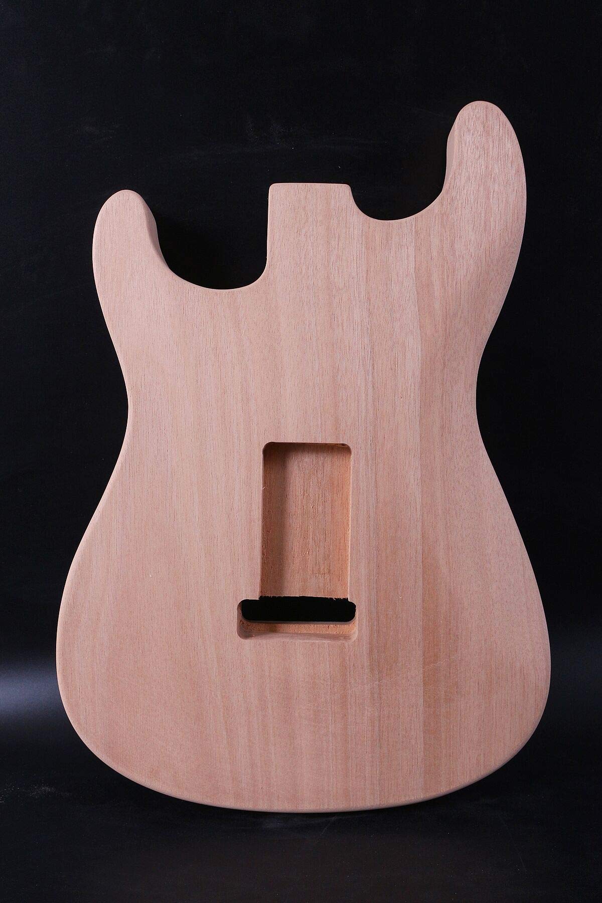 Premium Unfinished Mahogany Guitar Body for DIY Electric Guitar - Hard Tail Bridge & SSS Pickup Configuration - Perfect for Custom Builds, Upgrades, and Replacement Parts - Ideal for Musicians, Luthiers, and Guitar Enthusiasts