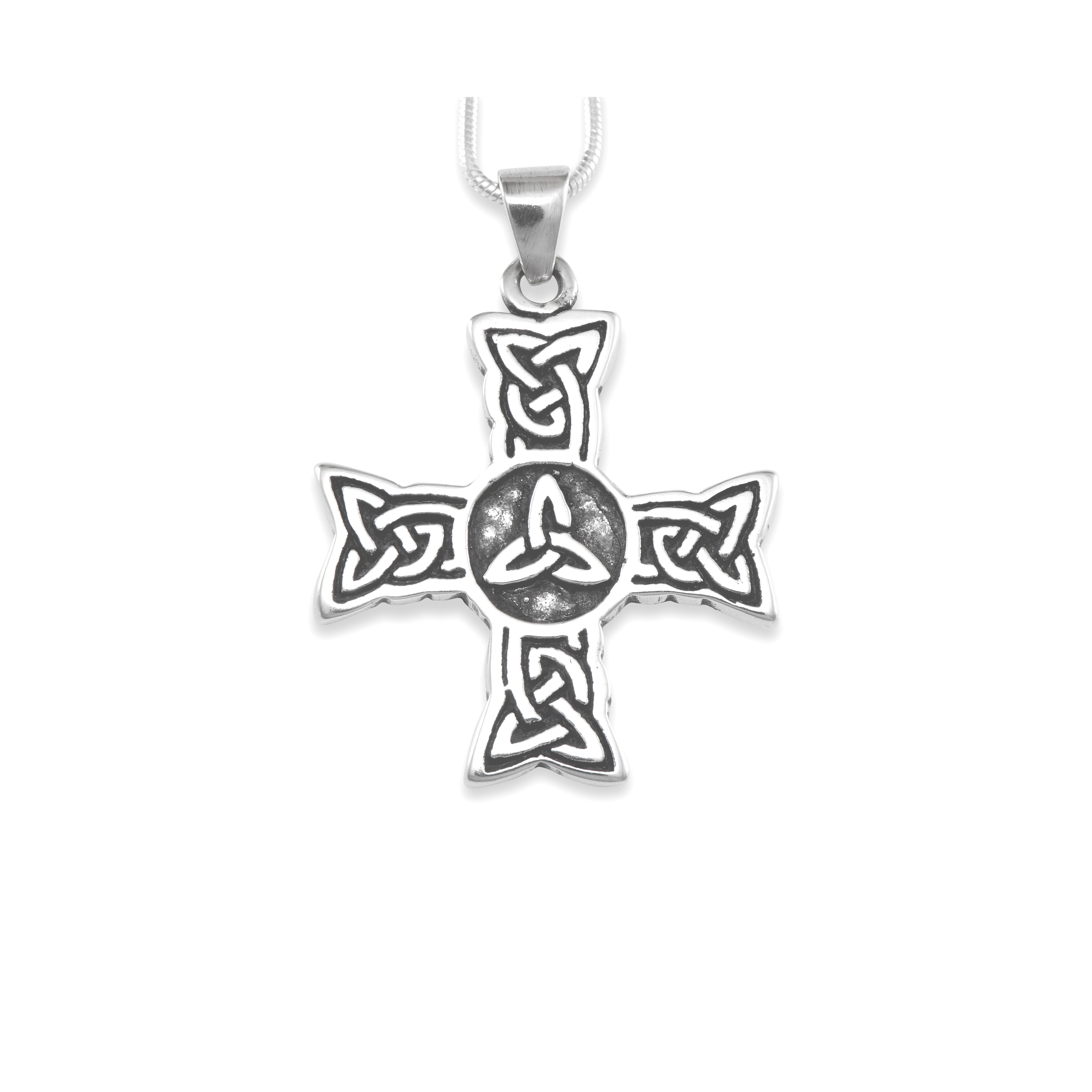 Celtic Cross Pendant Necklace for Men & Women - Stainless Steel Religious Jewelry - Perfect for Gifts, Weddings & Everyday Wear