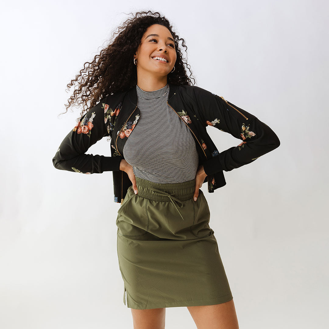 The Away Skirt in Sage Green - Flowy Midi Skirt for Women | Perfect for Casual Outings, Office Wear & Summer Vacations