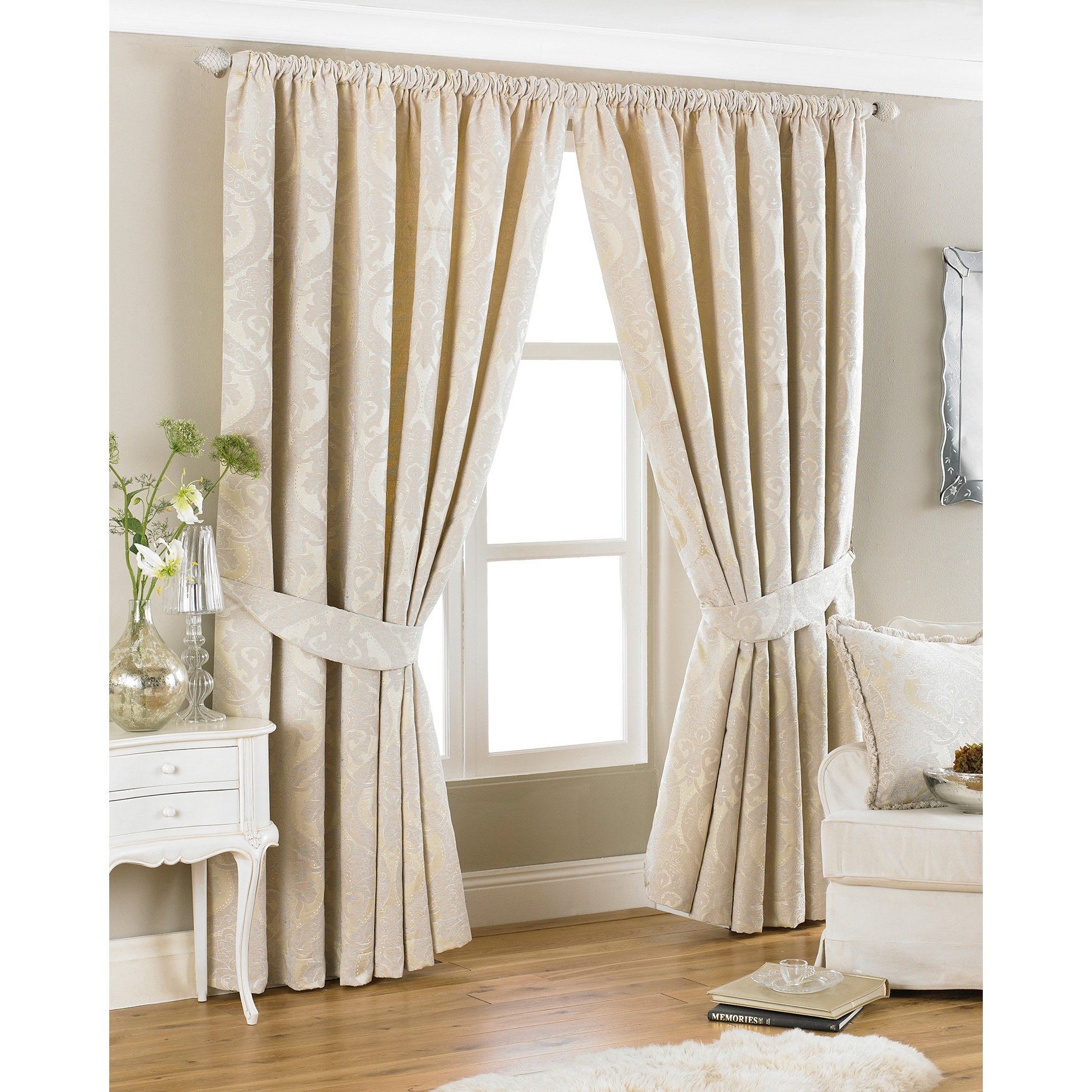 Premium Renaissance Pencil Pleat Curtains 66x72 Inches - Burgundy Red Window Drapes for Living Room, Bedroom & Dining Room Decor