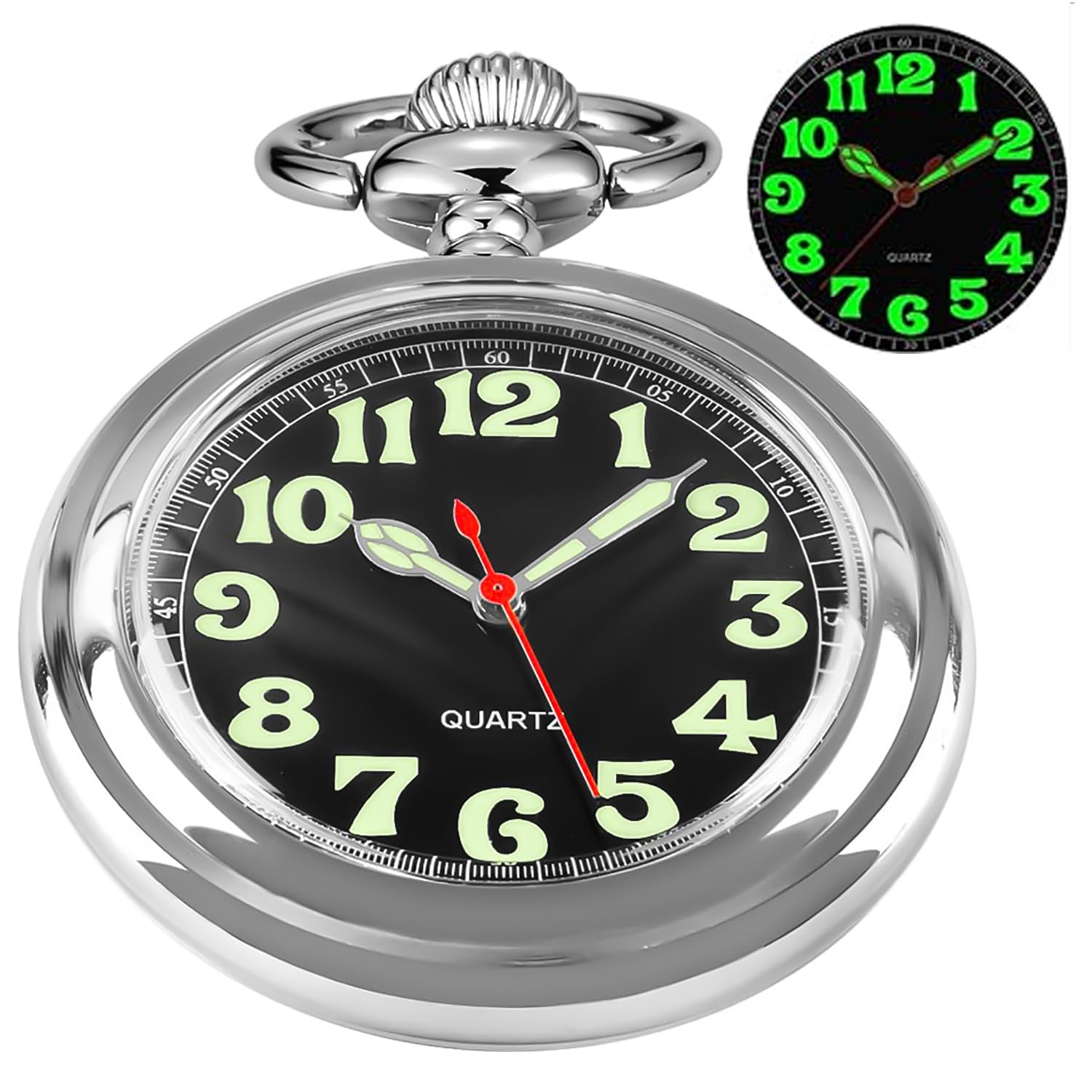Vintage Men's Pocket Watch with Chain - Classic Mechanical Pocket Watch for Men - Perfect for Formal Events, Weddings, and Collectors