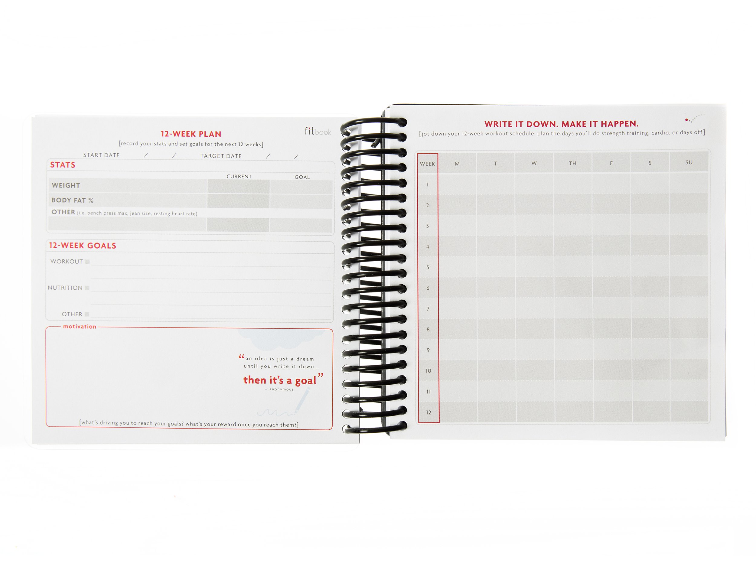 Fitlosophy Fitbook: 12-Week Fitness Journal & Workout Planner for Weight Loss, Exercise Tracking & Goal Setting - Perfect for Gym, Home Workouts & Fitness Challenges