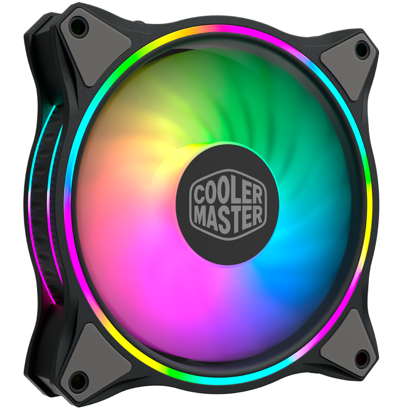 Cooler Master MFL B2DN 18NPA R1 CM Masterfan MF120 Halo ARGB Fan - 120mm RGB PC Cooling Fan with Dual Loop LED Lighting for Gaming PC, Case & CPU Cooler (2-Year Warranty) - Perfect for PC Builds, Workstations & High-Performance Cooling