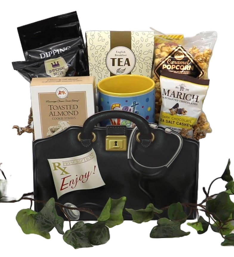 Gift Basket Village: The Village MD - Premium Gourmet Snacks, Herbal Tea, Puzzle Book & Insulated Mug Wellness Gift Set for Relaxation, Stress Relief & Self-Care