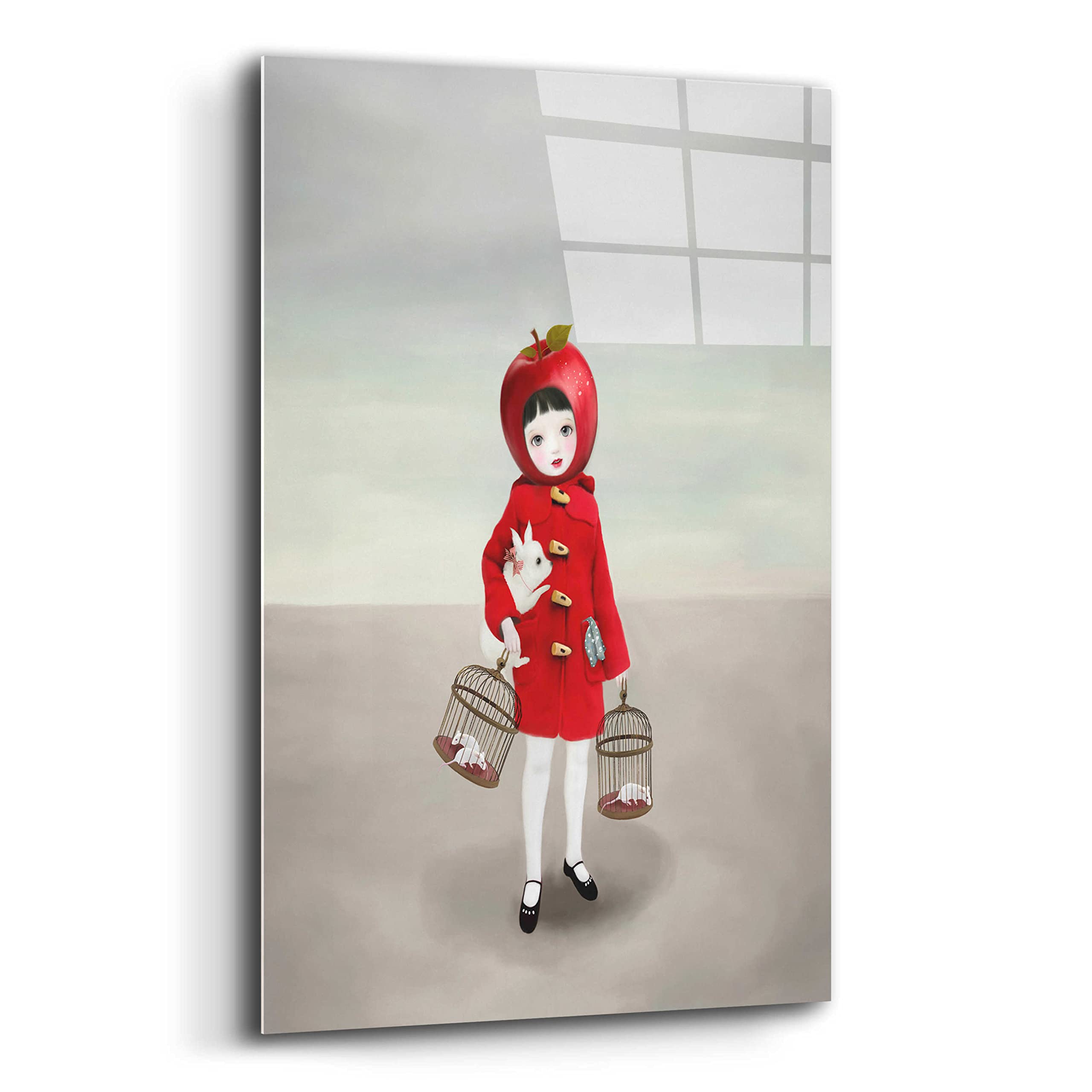 Epic Art 'Ruby' by Art & Ghosts - Premium Acrylic Glass Wall Decor 16x24 Inches - Modern Home & Office Artwork for Living Room, Bedroom Decor
